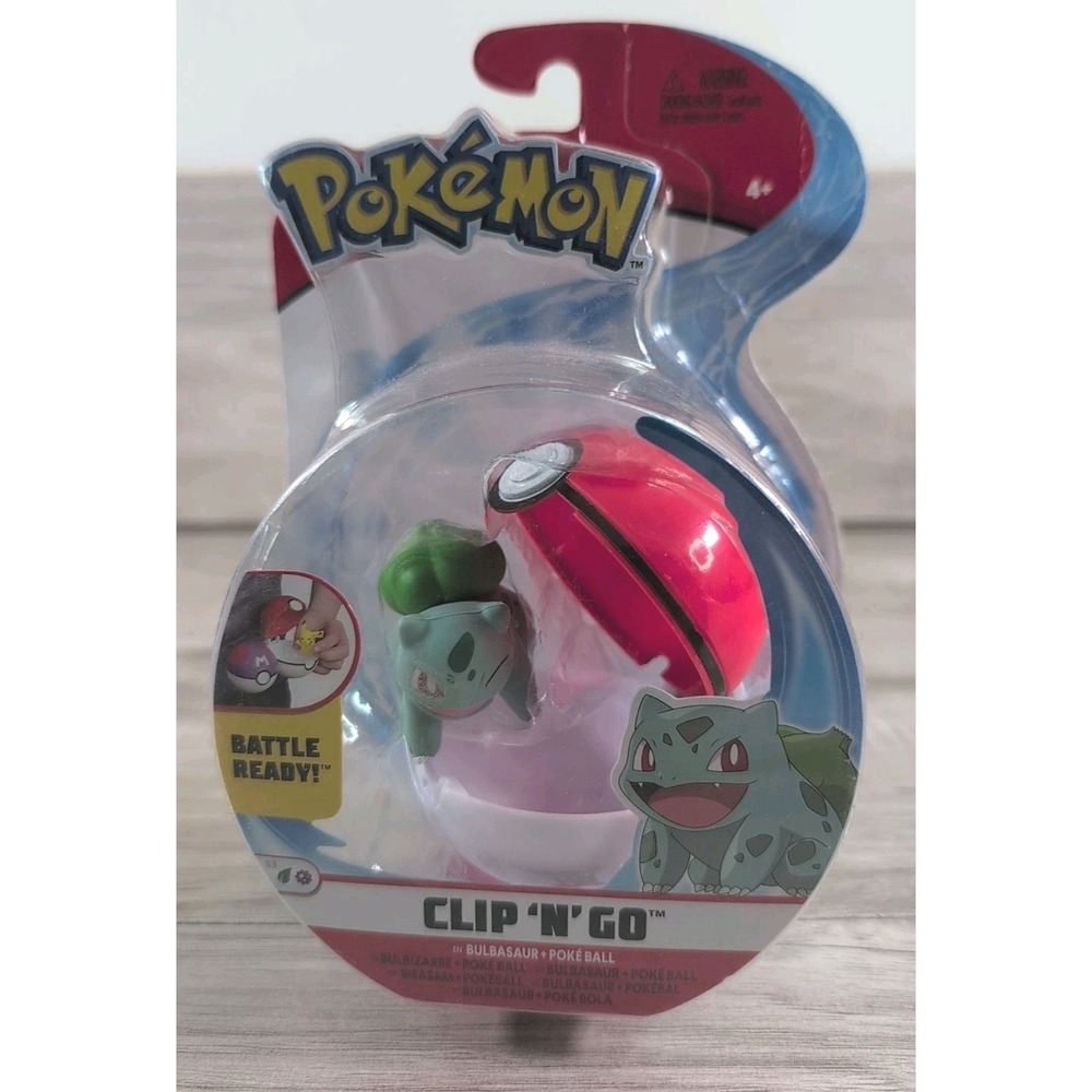 Pokemon Clip 'N' Go Bulbasaur Poke ball Figure Set Battle Ready ( NEW )